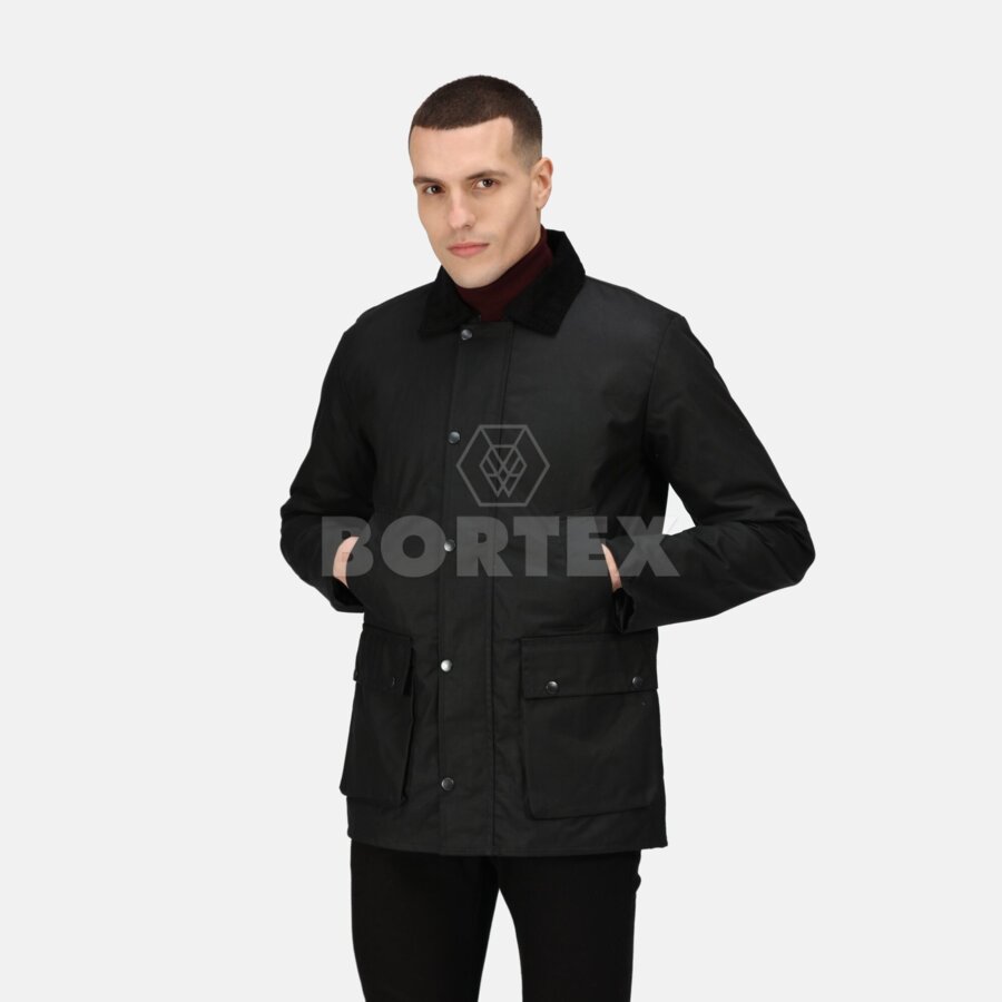 Pánska bunda BANBURY WAX JACKET - black