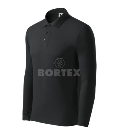 Polokošeľa pánska MALFINI - PIQUE POLO LS (ebony grey)