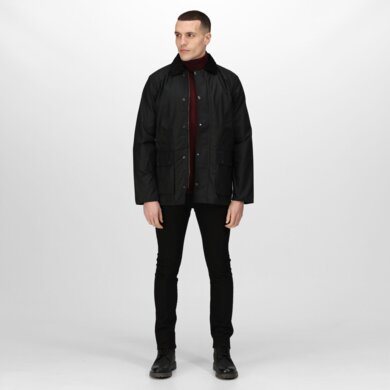 Pánska bunda BANBURY WAX JACKET - black